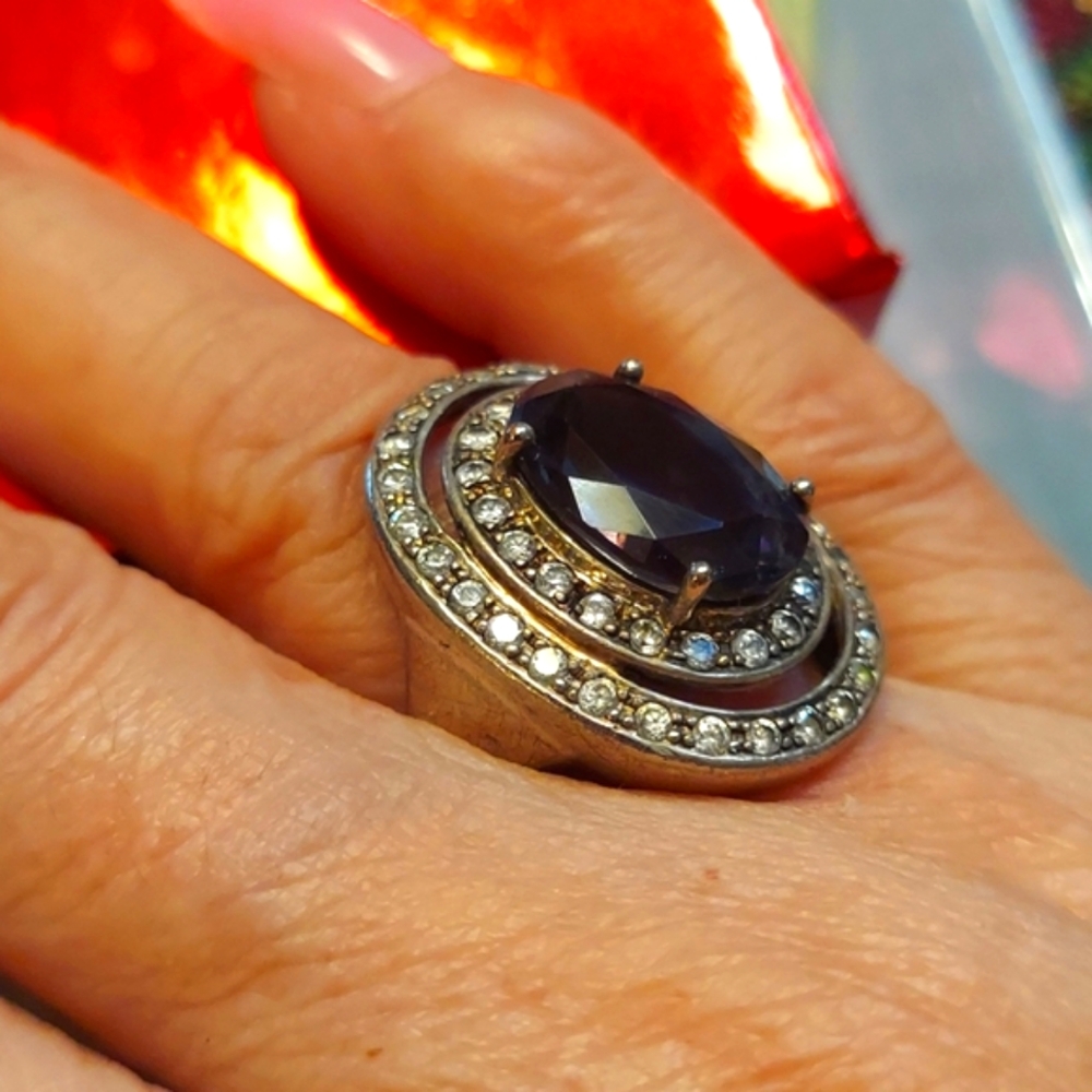 π Bold navy blue stone sterling .π - Picture 2 of 9